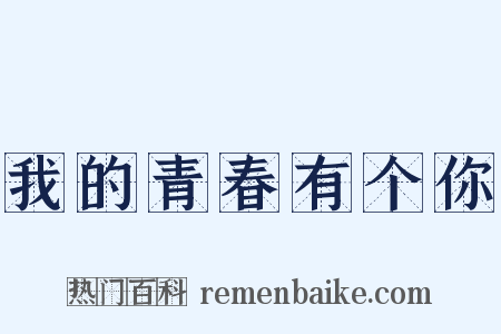 我的青春有个你是什么意思的图片